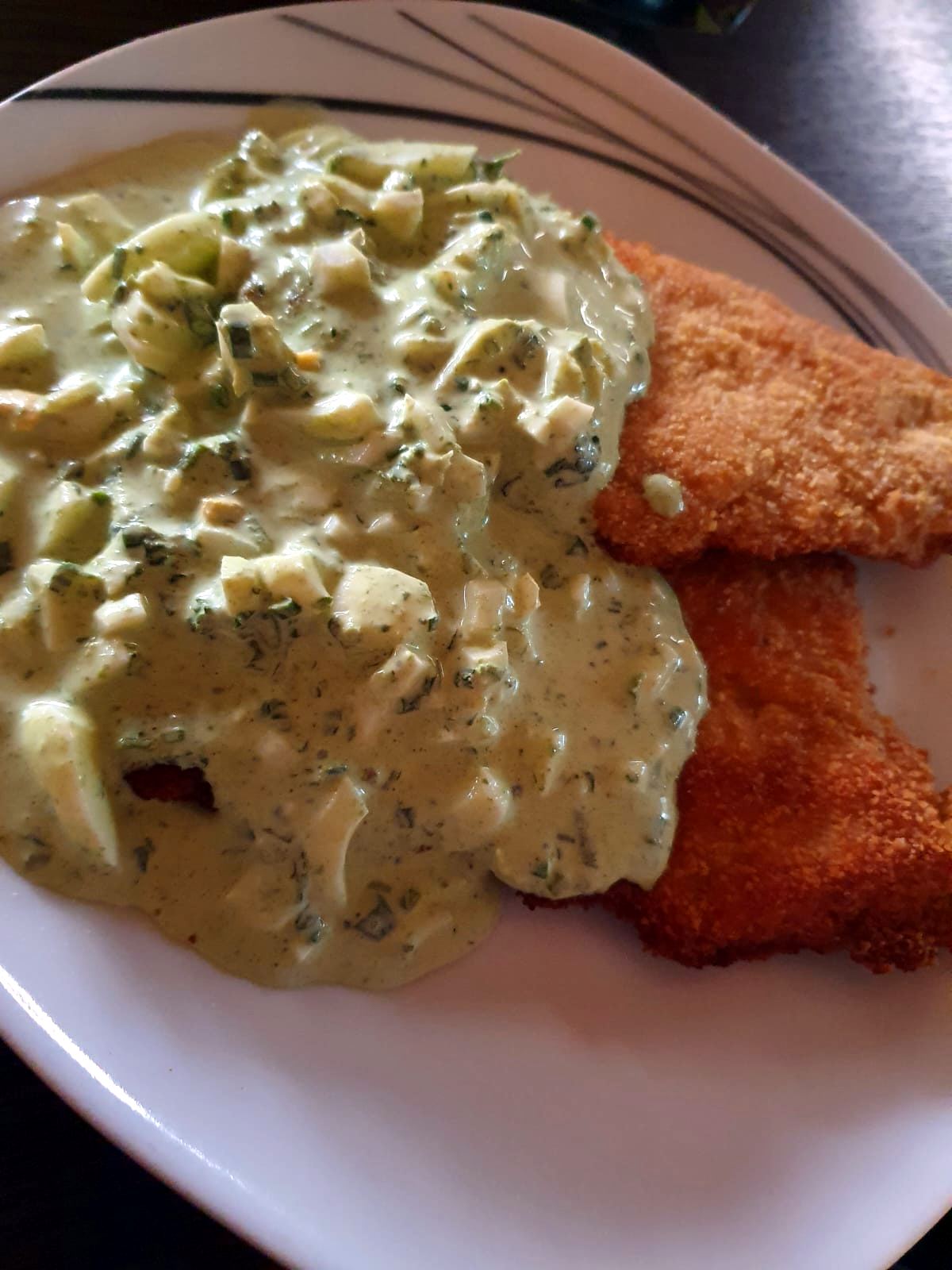 Schnitzel mit Grüner Soße