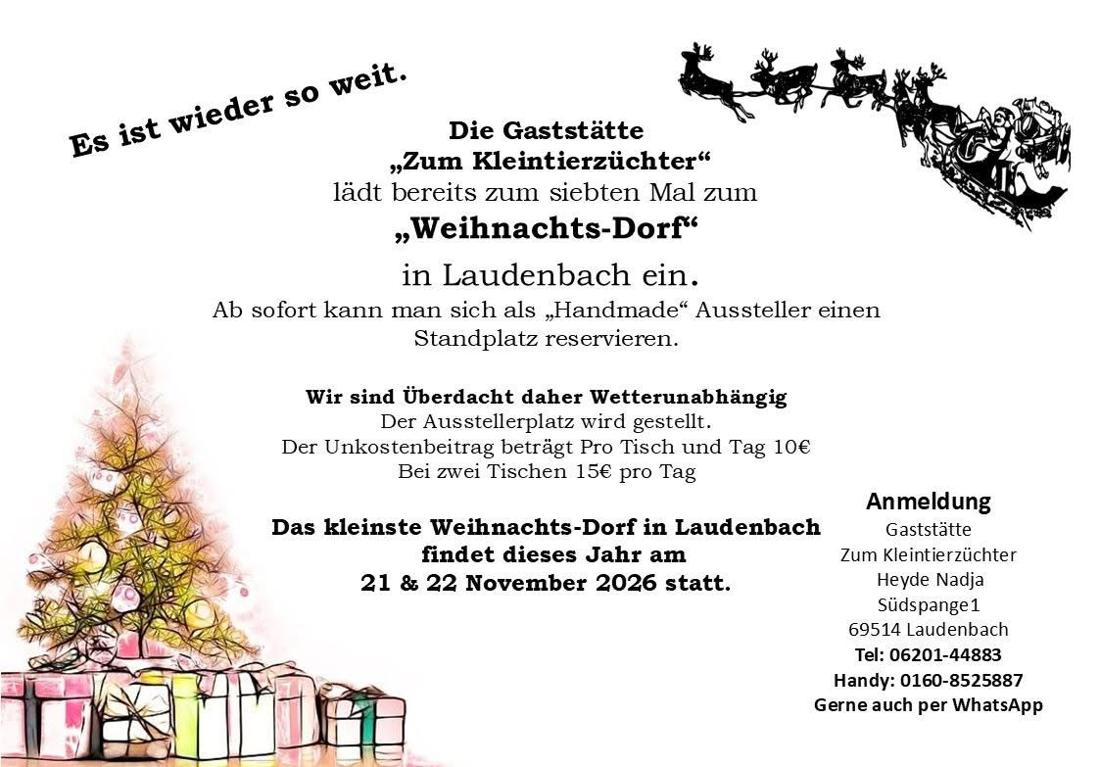 Einladung zum Weihnachts-Dorf
